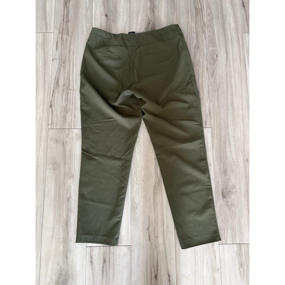 Zac & Rachel Womens Olive Green Pull On Millennium Straight Leg Pants Size 12